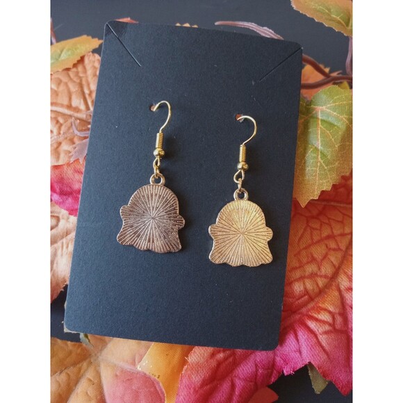 NWT Halloween White Ghost Earrings w/ Gold-Plated Hooks - Picture 7 of 7